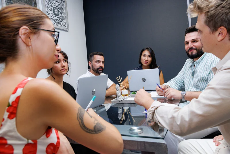 Team collaborating
